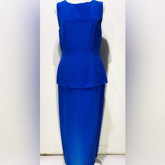 YL by Yair Dresses & Skirts - YL By Yair maxi Silk dress cocktail wedding party bride’s Mother blue women’s 12